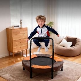 36 Inch Foldable Mini Trampoline, Indoor and Outdoor Rebounder for Kids,Toddler Trampoline Easy to Assemble, with Foam Handle and Safe Thickened