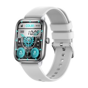 Exercise Heart Rate Meter Step Talk Music Full Screen Smartwatch (Option: Silver)