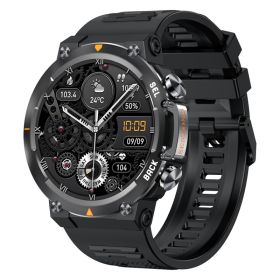 MAX18 Men Smartwatch AMOLED1.43inch Big Screen BT Calls Gesture Control AI Voice Sports Smart Watch Men (Option: Black)