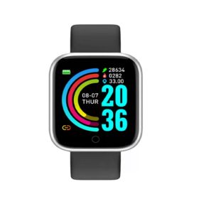 Smart Watch For Women Men Wristwatch Bluetooth Connected Phone Player Music Fitness Sport Bracelet Sleep Monitor Digital Watches (Color: Silver)