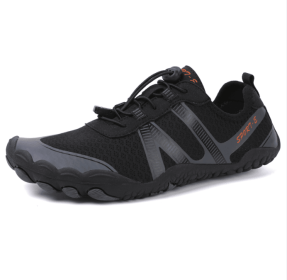 Couples fitness sneakers outdoor beach swimming shoes anti-slip wear-resistant men's and women's running shoes yoga shoes professional upstream s (Color: Black, size: 37)