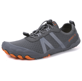 Couples fitness sneakers outdoor beach swimming shoes anti-slip wear-resistant men's and women's running shoes yoga shoes professional upstream s (Color: Dark grey, size: 40)