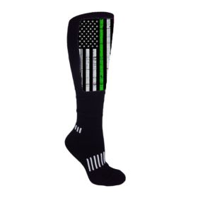 Block Deadlift Socks (Color: Mexican American Flag, size: 1-Pack)