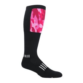 Block Deadlift Socks (Color: Pink Camo, size: 1-Pack)