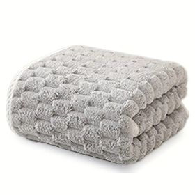 "Luxury Ultra-Fine Fiber Bath Towels (1 or 4-Piece) - Super Absorbent Quick-Dry Textured Towel for Spa, Fitness & Travel - 300GSM Waffle Weave" (Quantity: 1pc gray)